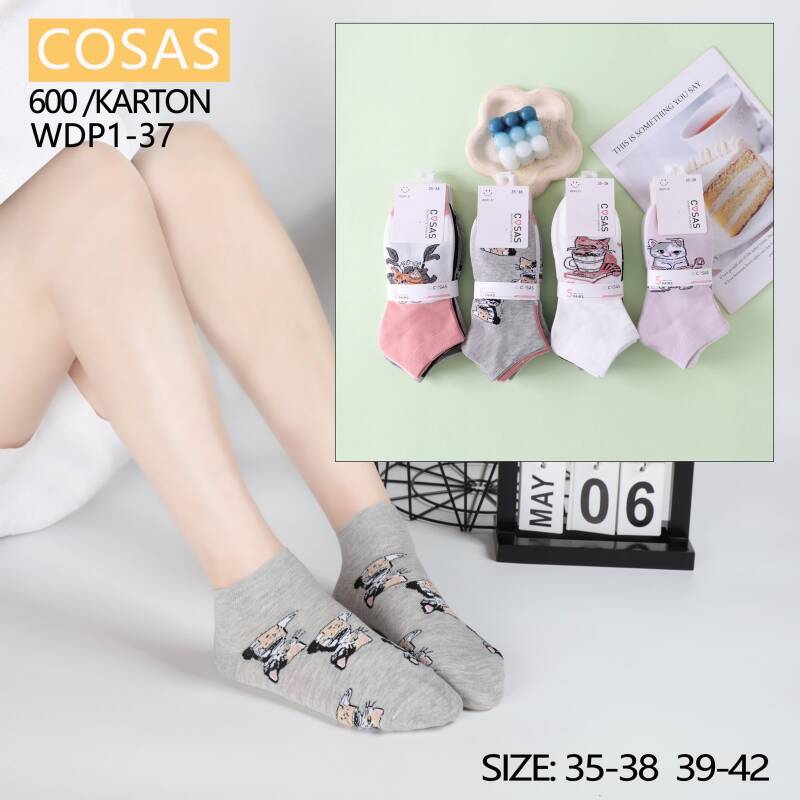 Skarpety damskie Roz 35-42, Mix kolor Paczka 40 szt 1
